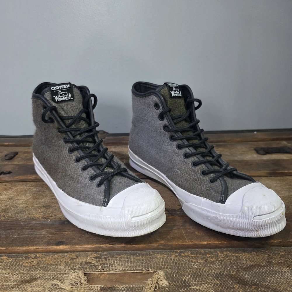 Converse Jack Purcell Signature X Woolrich Wool Classic High-Top Sneakers. 8.5 - Picture 6 of 11